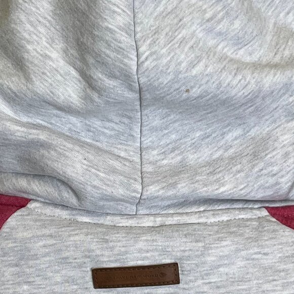 Naketano Brave New World Cowl Neck hoodie Small Pink Gray Rare - Picture 11 of 12